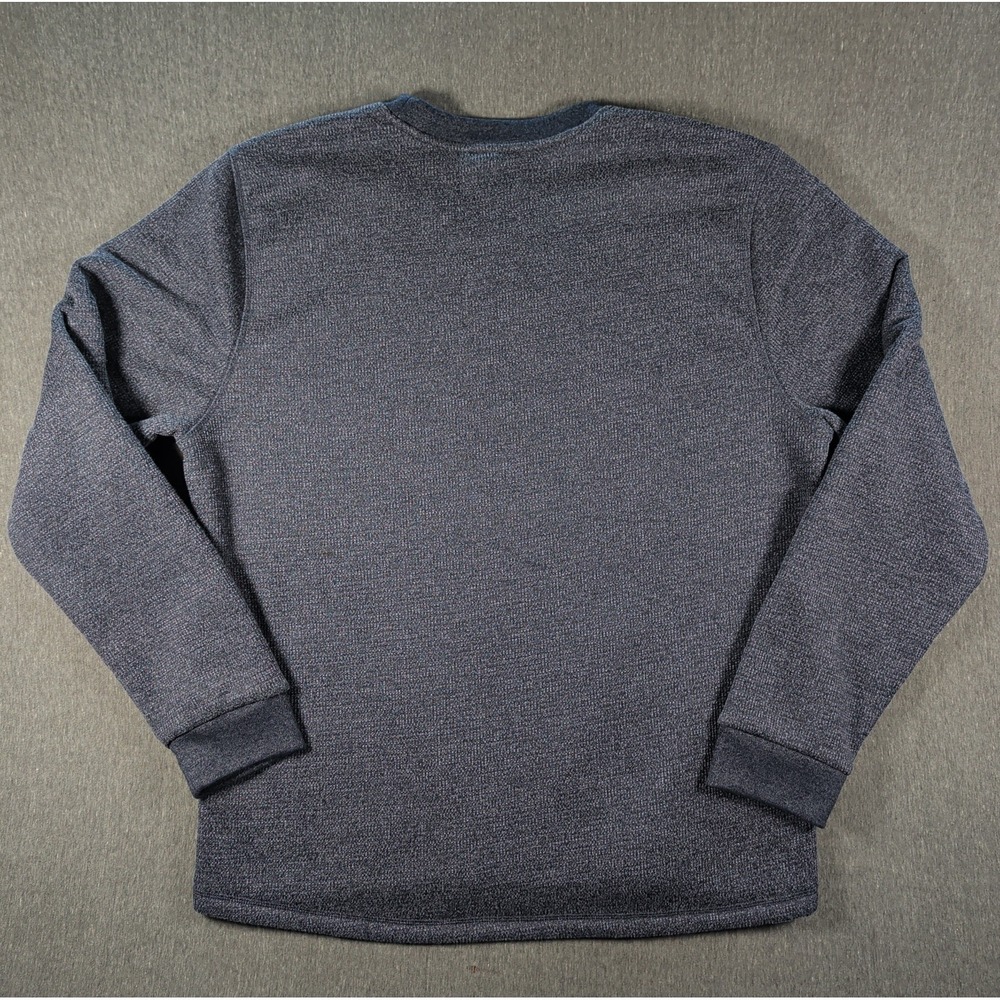 BC Clothing Heritage Mens XL Navy Blue Waffle Knit Sherpa Lined Crew Neck EUC - Picture 4 of 8